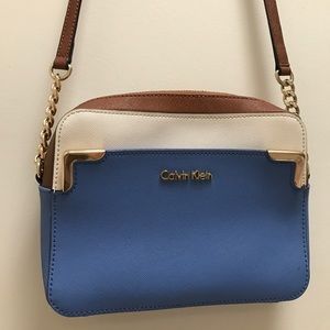 Calvin Klein Saffiano Leather Crossbody Bag